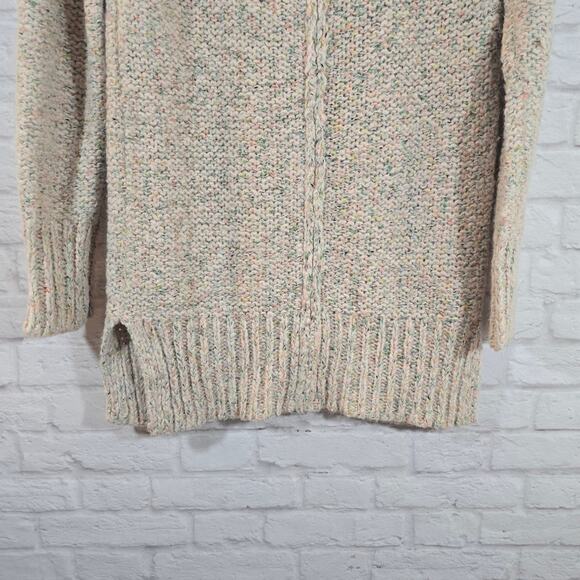 M Ruby Moon Cream Colorful Confetti Wool Blend Chunky Knit Tunic Sweater Size M - Picture 7 of 10